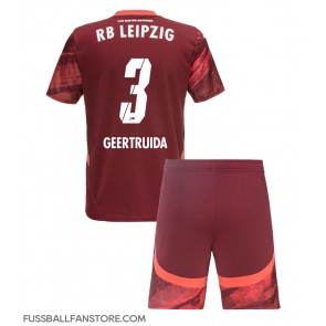 RB Leipzig Lutsharel Geertruida #3 Replik Auswärtstrikot Kinder 2024-25 Kurzarm (+ Kurze Hosen)